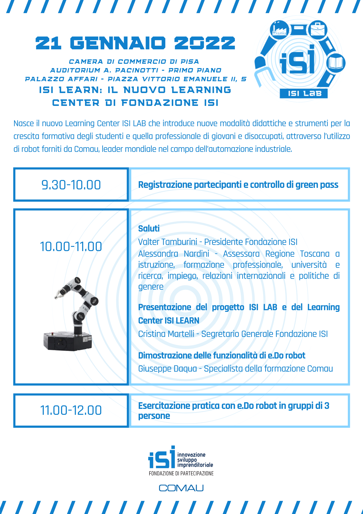 Workshop ISI LAB Programma 21.01.22